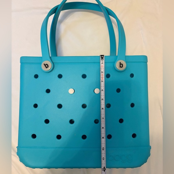 Bogg Bag Small Tote – Turquoise/Aqua Rubber Beach Bag – Lightweight Waterproof - Picture 6 of 6